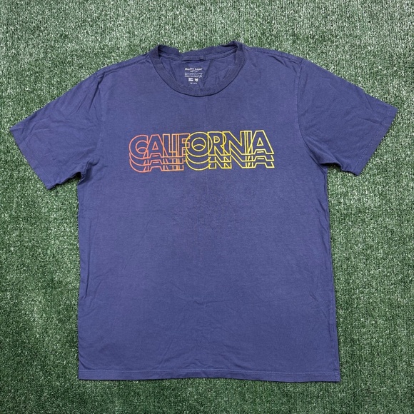 Marine Layer Graphic T Shirt Men's Size M Blue Short Sleeve California Logo Tee - Picture 1 of 9